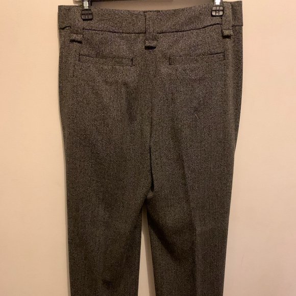 Charcoal Herringbone wide-straight leg pants (Size 8) - Picture 4 of 5